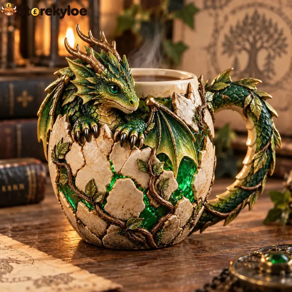 ⏳ Last Day 49% OFF – 🐉 Dragonbound Realms™ Sculpted Dragon Mug Collection | 6 Fantasy Realm Designs with Raised 3D