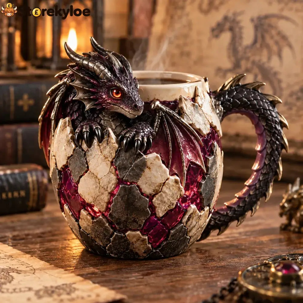 ⏳ Last Day 49% OFF – 🐉 Dragonbound Realms™ Sculpted Dragon Mug Collection | 6 Fantasy Realm Designs with Raised 3D