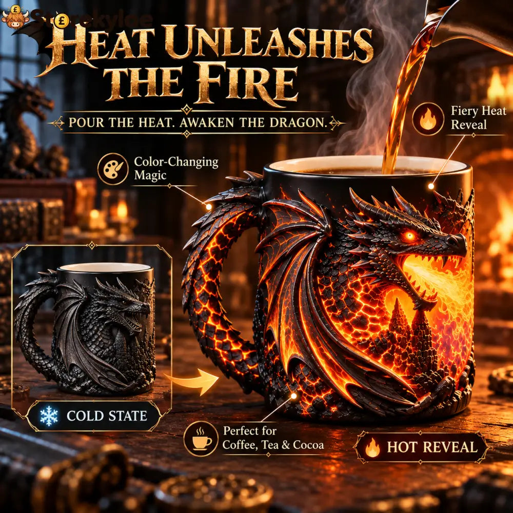 🔥 Last Day 50% OFF 🐉 Dragonfire Heat-Reveal Magic Mug 🔥