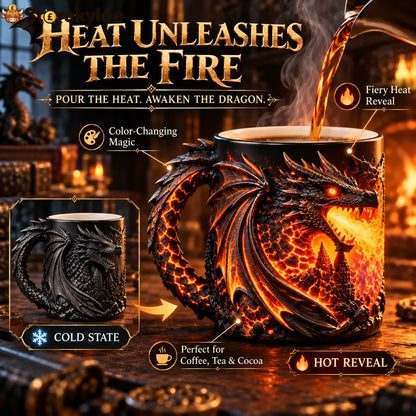 🔥 Last Day 50% OFF 🐉 Dragonfire Heat-Reveal Magic Mug 🔥