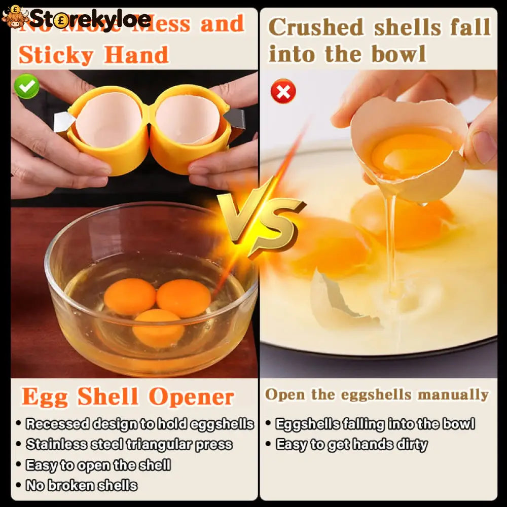Last Day 50% OFF🥚Efficient Egg Cracking Tool, Handy Egg Separator