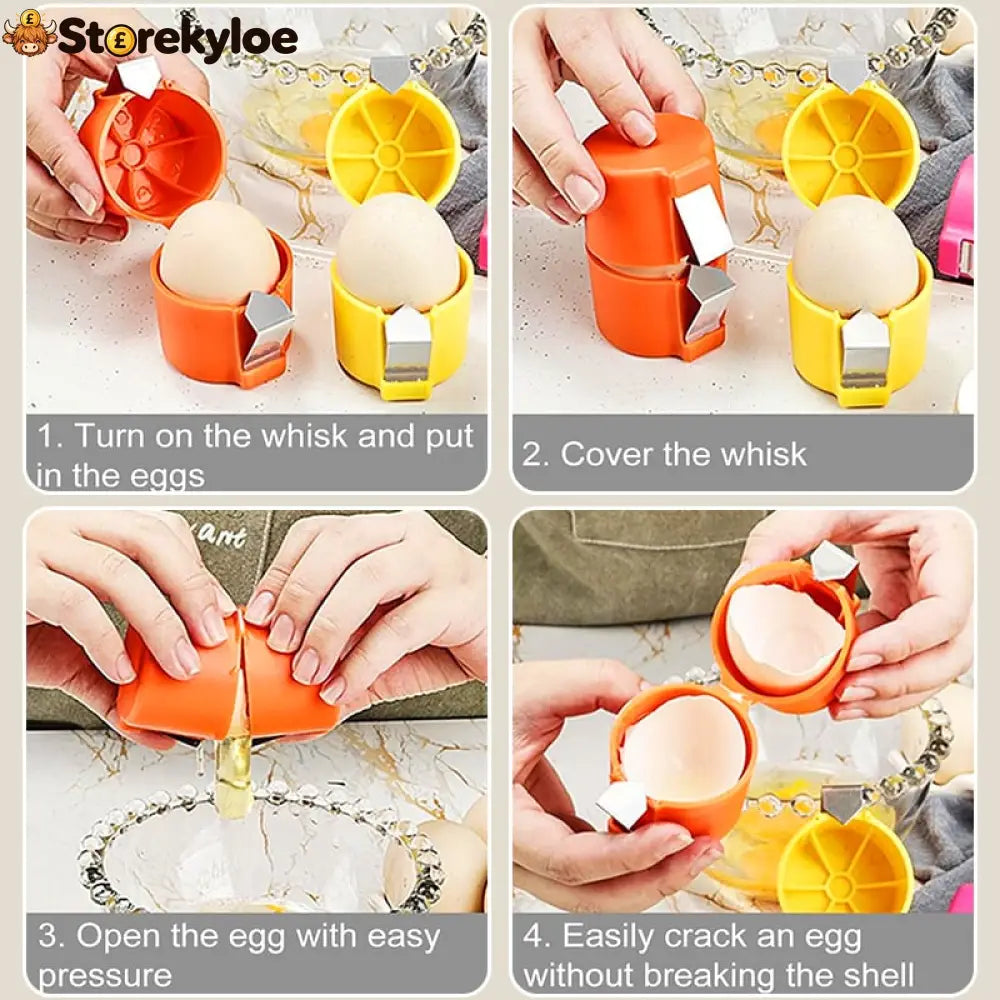 Last Day 50% OFF🥚Efficient Egg Cracking Tool, Handy Egg Separator