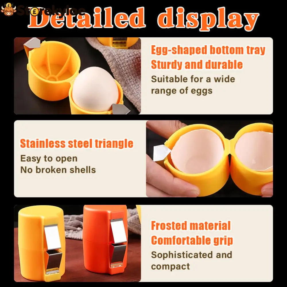 Last Day 50% OFF🥚Efficient Egg Cracking Tool, Handy Egg Separator