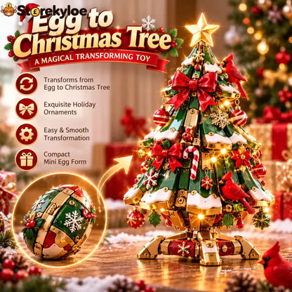 🔥 Last Day 50% Off 🔥 Egg-to-christmas Tree™ Magical Transforming Toy – Cardinal Christmas Tree Holiday Gift 🎄🎁✨