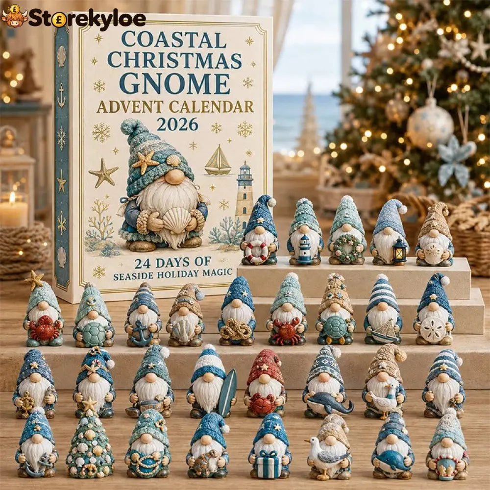 🔥Last Day 50% OFF 🧙 Gnome Advent Calendar 2026 – 24 Days of Whimsical Holiday Surprises 🎁✨ - Coastal Christmas Gnome