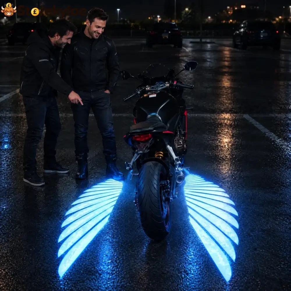 🔥 LAST DAY 50% OFF 🏍️ IP67 Waterproof & Dustproof Angel Wing Motorcycle LED Projector Lights (1 Pair)