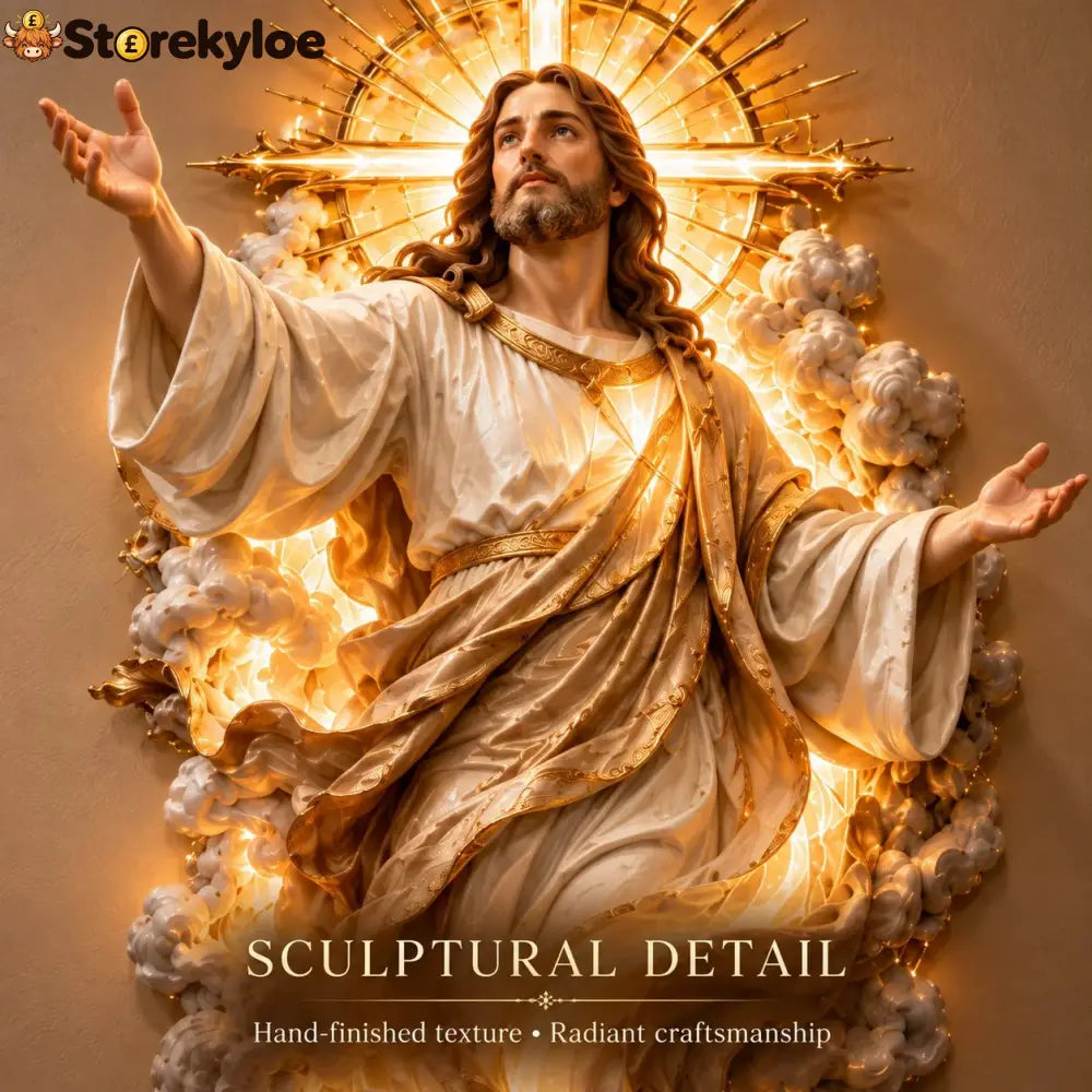 🔥Last Day 50% OFF - ✝️ Light of the World Jesus Wall Sculpture – A Radiant Symbol of Faith for the Home