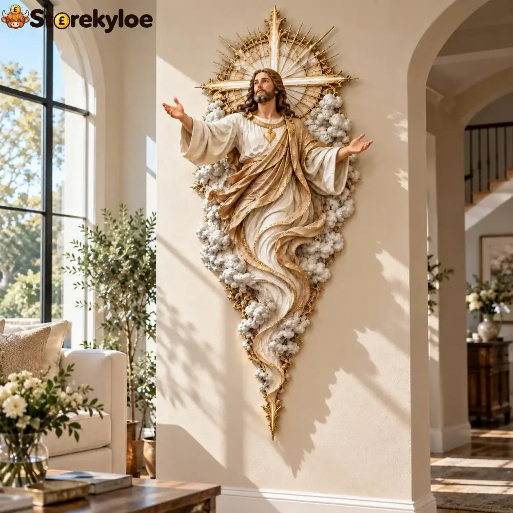 🔥Last Day 50% OFF - ✝️ Light of the World Jesus Wall Sculpture – A Radiant Symbol of Faith for the Home