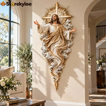🔥Last Day 50% OFF - ✝️ Light of the World Jesus Wall Sculpture – A Radiant Symbol of Faith for the Home