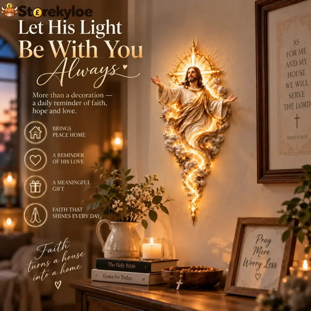 🔥Last Day 50% OFF - ✝️ Light of the World Jesus Wall Sculpture – A Radiant Symbol of Faith for the Home