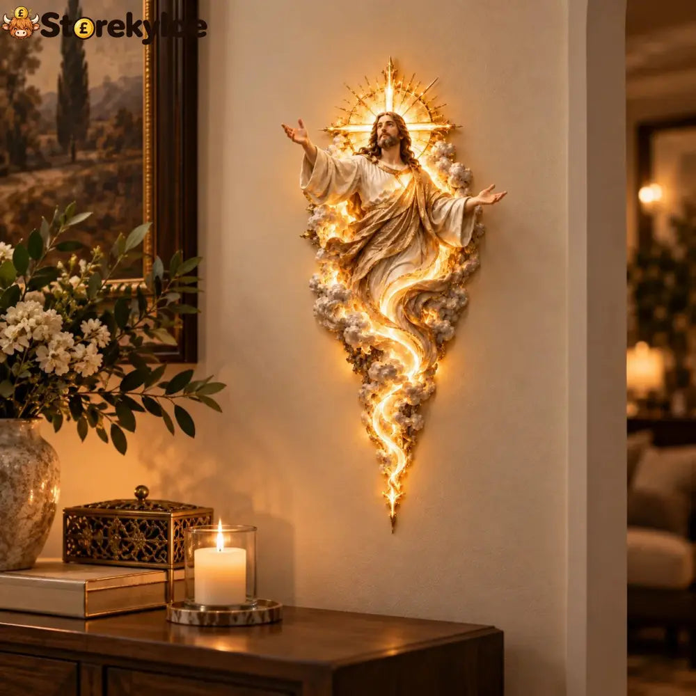 🔥Last Day 50% OFF - ✝️ Light of the World Jesus Wall Sculpture – A Radiant Symbol of Faith for the Home