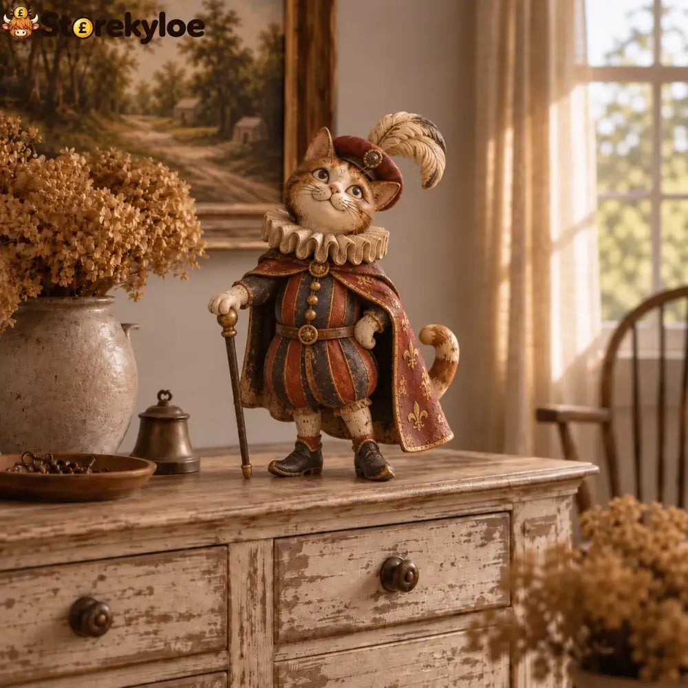 🔥last Day 50% Off - 🐈 Medieval Cat Court, Whimsical Vintage Cat Figurines - Variant 4