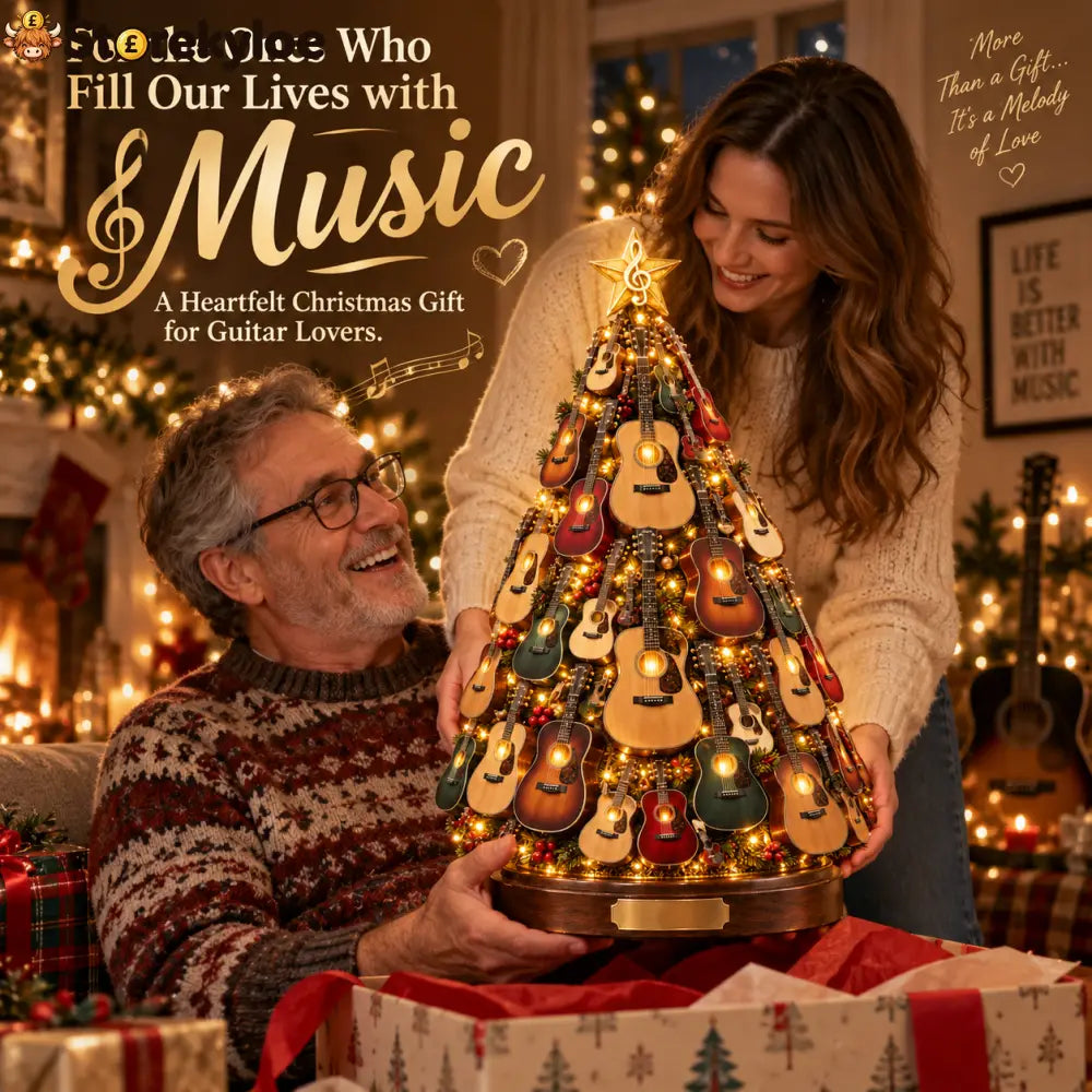 🔥 Last Day 50% OFF 🎸 Musical Guitar Christmas Tree Light