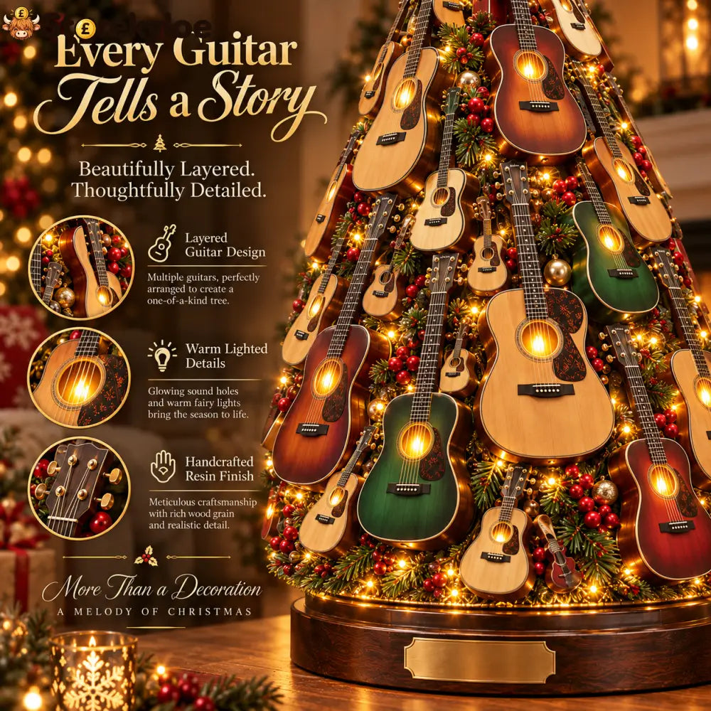 🔥 Last Day 50% OFF 🎸 Musical Guitar Christmas Tree Light