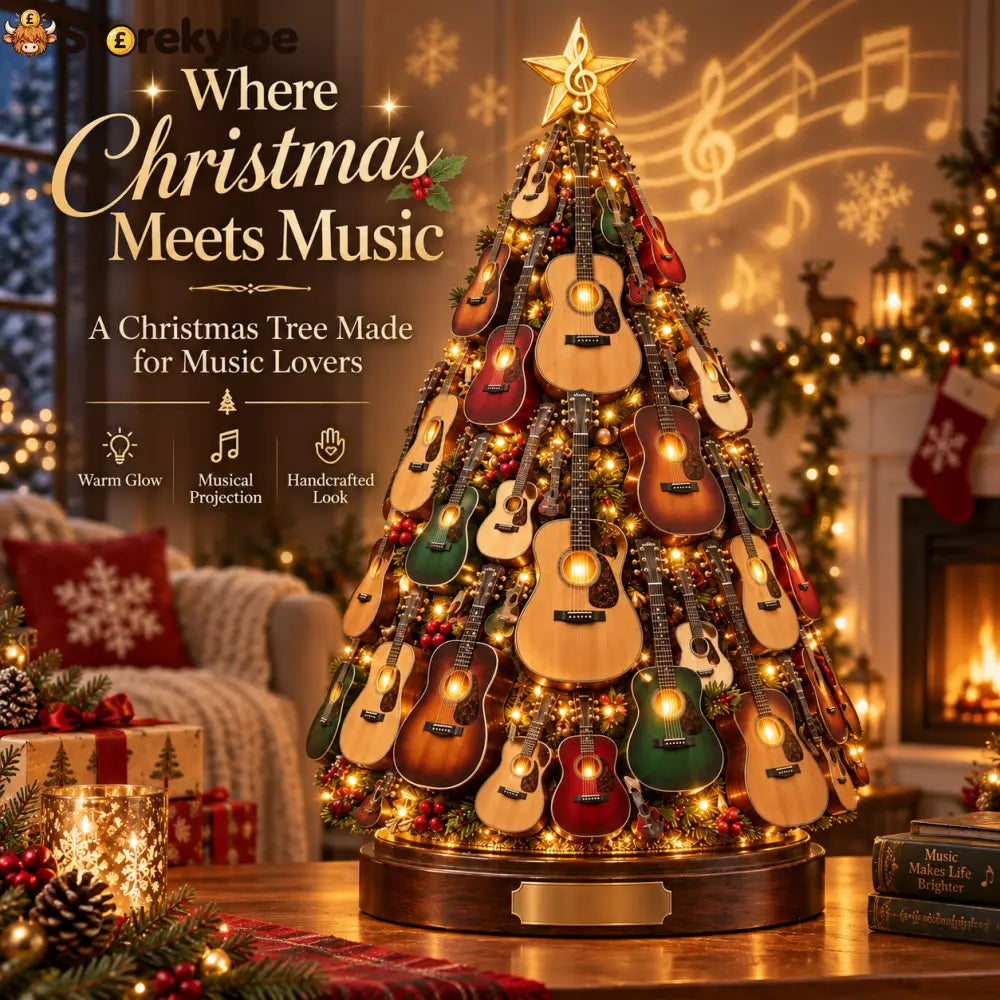 🔥 Last Day 50% OFF 🎸 Musical Guitar Christmas Tree Light - 🎶Acoustic Guitar Edition