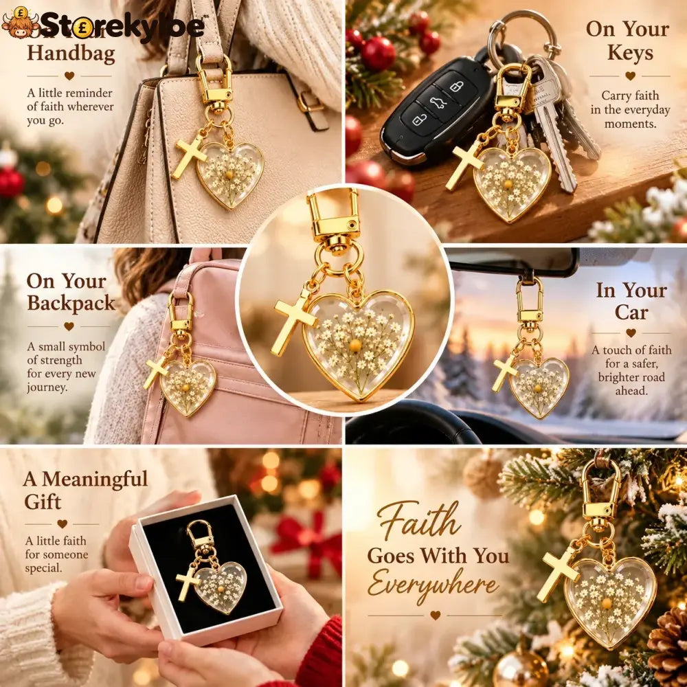 ⏳ Last Day 50% OFF –✝️ Mustard Seed Faith Keychain, Keep Believing