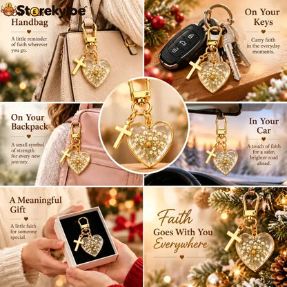 ⏳ Last Day 50% OFF –✝️ Mustard Seed Faith Keychain, Keep Believing