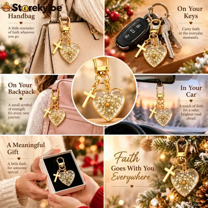 ⏳ Last Day 50% OFF –✝️ Mustard Seed Faith Keychain, Keep Believing