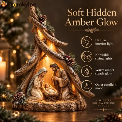 ⏰ Last Day 50% Off - Old-world Lighted Nativity Trees