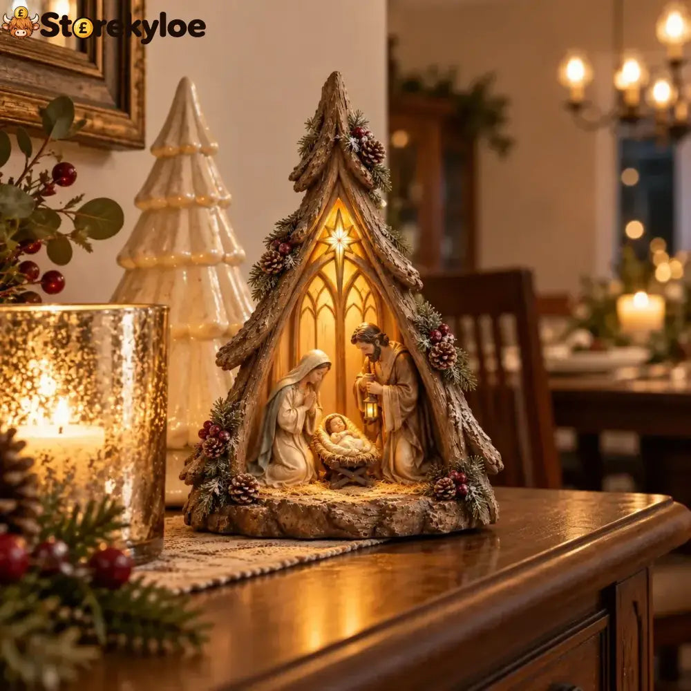 ⏰ Last Day 50% Off - Old-world Lighted Nativity Trees