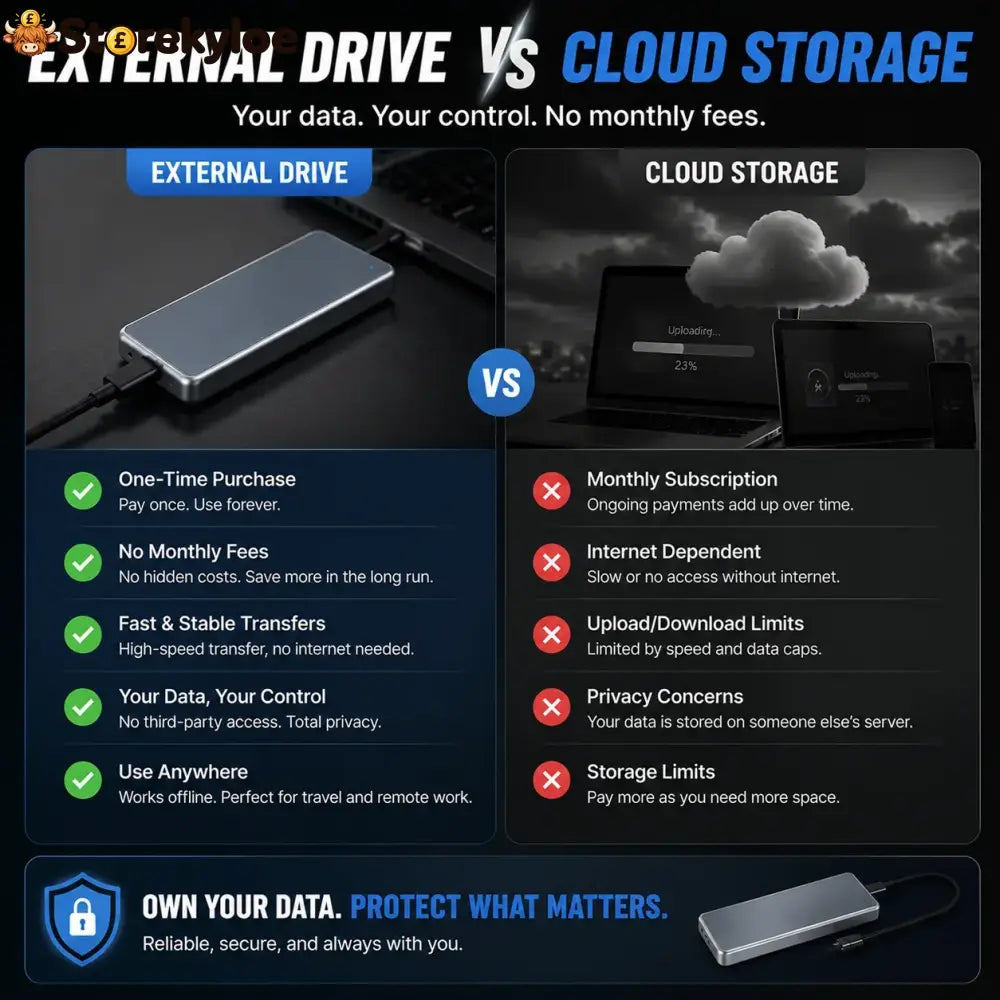 🔥 LAST DAY 50% OFF-Portable External SSD – Protect Your Photos Videos & Important Files