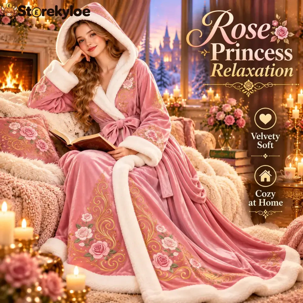 🔥Last Day 50% OFF-👑 Princess Heated Robe ✨ Wrap Yourself in Royal Warmth - pink