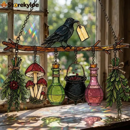 🔥last Day 50% Off – 🖤 🐦‍⬛raven Witch Suncatcher(✨buy 2 Free Shipping)
