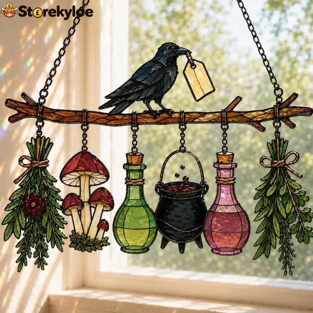 🔥last Day 50% Off – 🖤 🐦‍⬛raven Witch Suncatcher(✨buy 2 Free Shipping)