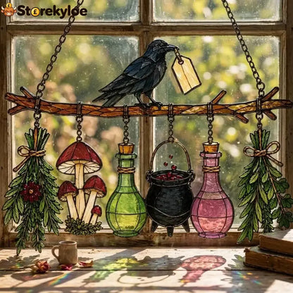 🔥last Day 50% Off – 🖤 🐦‍⬛raven Witch Suncatcher(✨buy 2 Free Shipping) - 🖤 Raven Witch Suncatcher