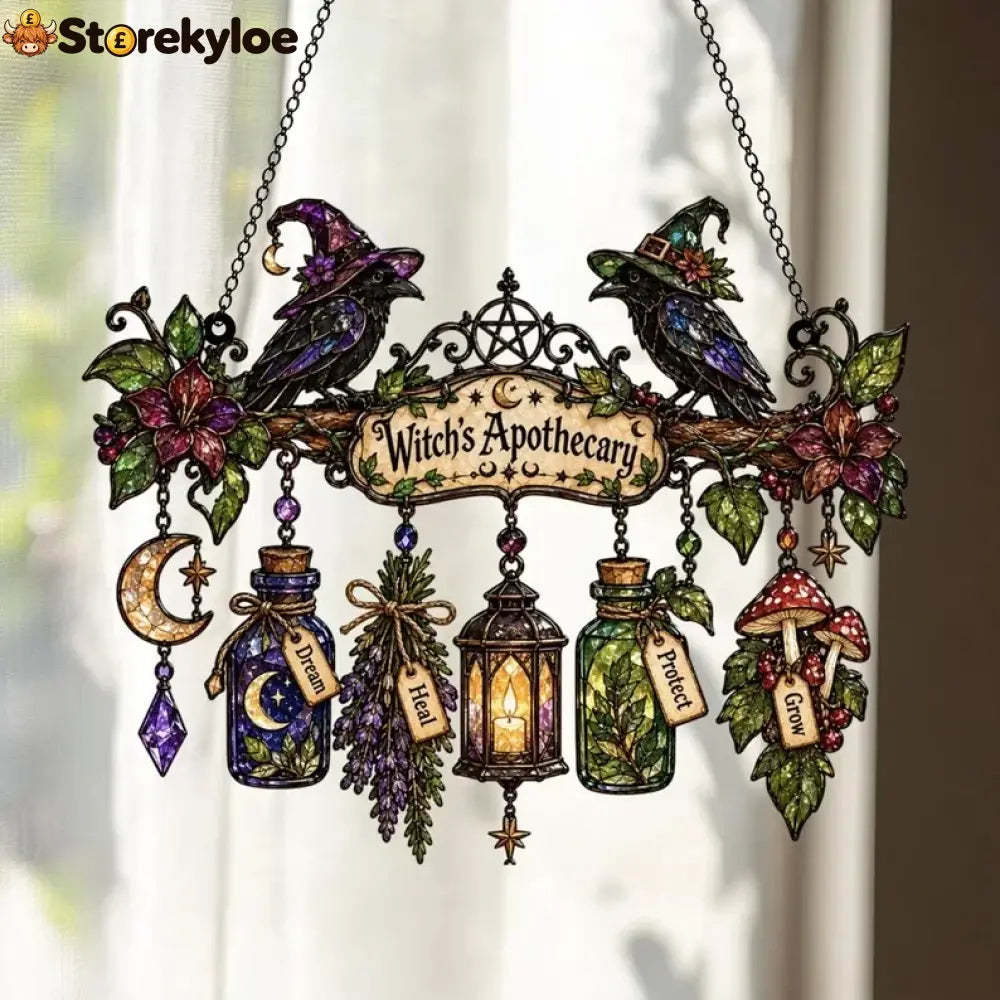 🔥last Day 50% Off – 🖤 🐦‍⬛raven Witch Suncatcher(✨buy 2 Free Shipping) - 🪶 Raven Witch’s Apothecary