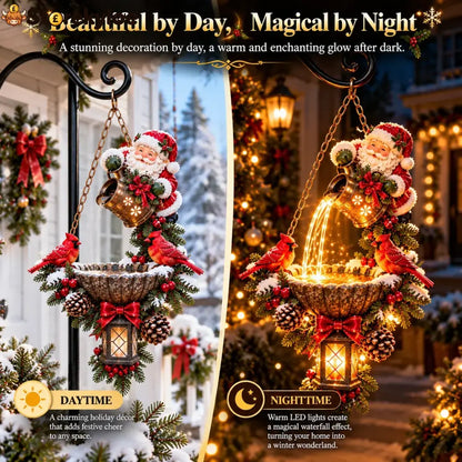 🔥Last Day 50% OFF-🎄 Santa’s Magical Light Pour – Cardinal Christmas Hanging Garden Lantern