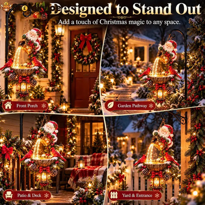 🔥Last Day 50% OFF-🎄 Santa’s Magical Light Pour – Cardinal Christmas Hanging Garden Lantern