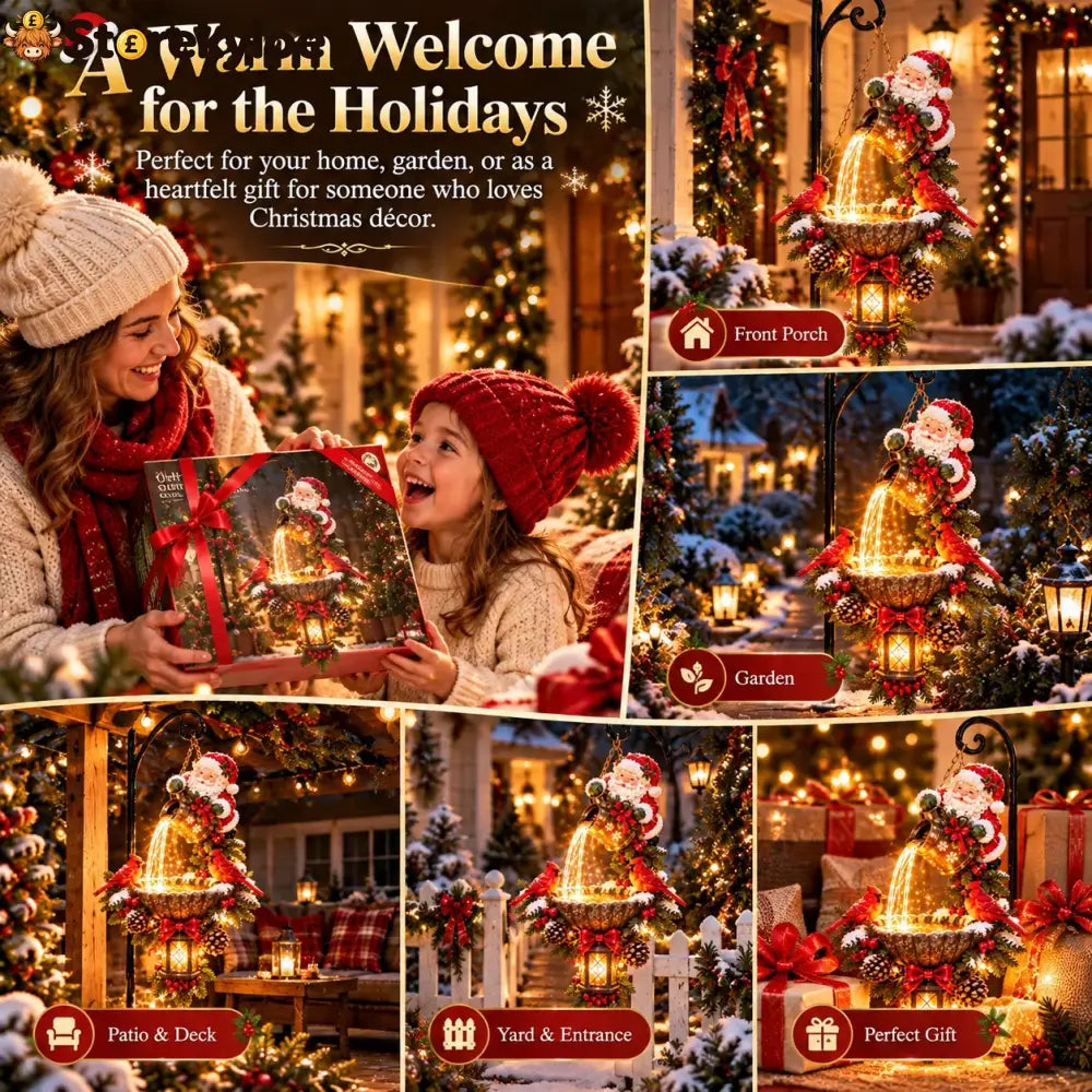 🔥Last Day 50% OFF-🎄 Santa’s Magical Light Pour – Cardinal Christmas Hanging Garden Lantern