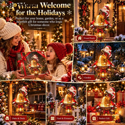 🔥Last Day 50% OFF-🎄 Santa’s Magical Light Pour – Cardinal Christmas Hanging Garden Lantern