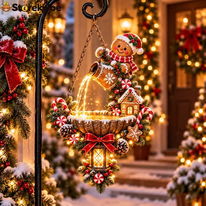 🔥Last Day 50% OFF-🎄 Santa’s Magical Light Pour – Cardinal Christmas Hanging Garden Lantern - 🍪 Gingerbread