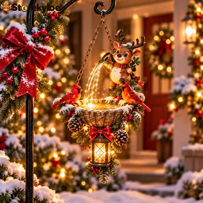 🔥Last Day 50% OFF-🎄 Santa’s Magical Light Pour – Cardinal Christmas Hanging Garden Lantern - 🦌 Reindeer