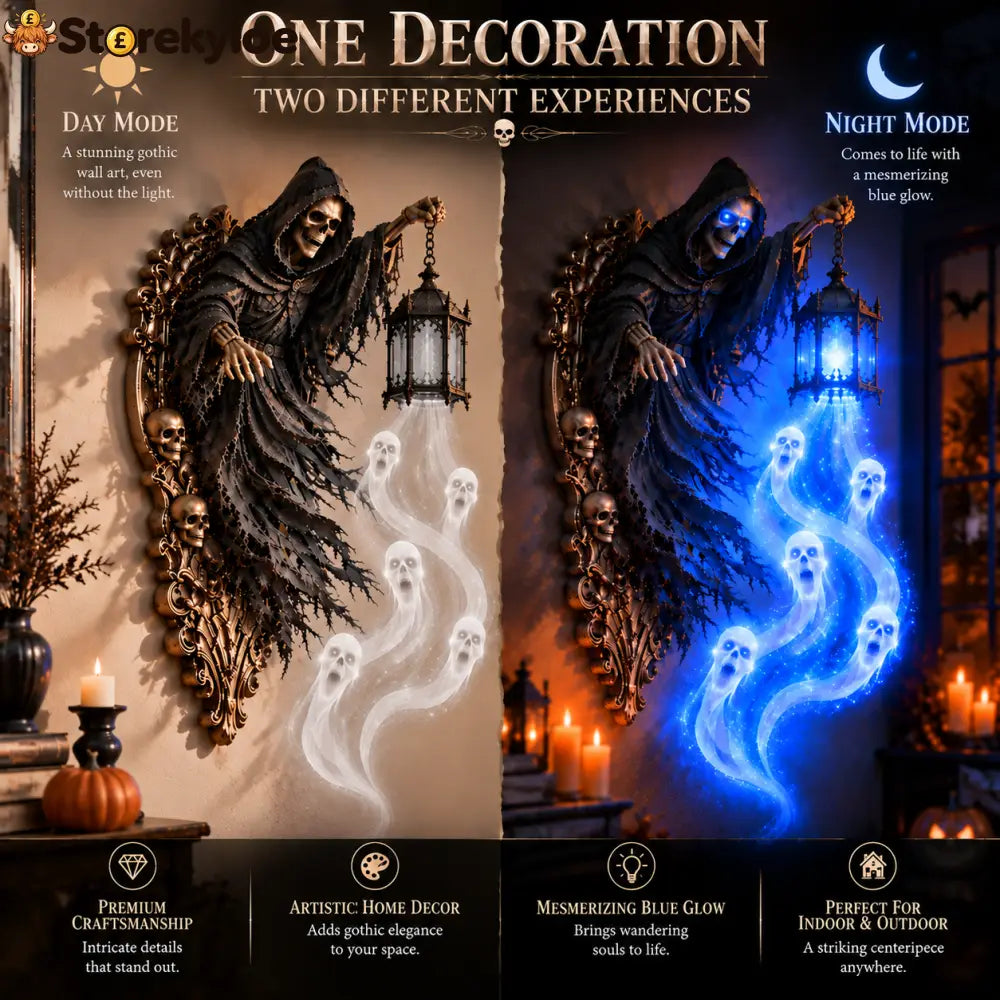 🎃 Last Day 50% OFF | Soul Harvester™ Haunted Lantern Wall Decor 👻