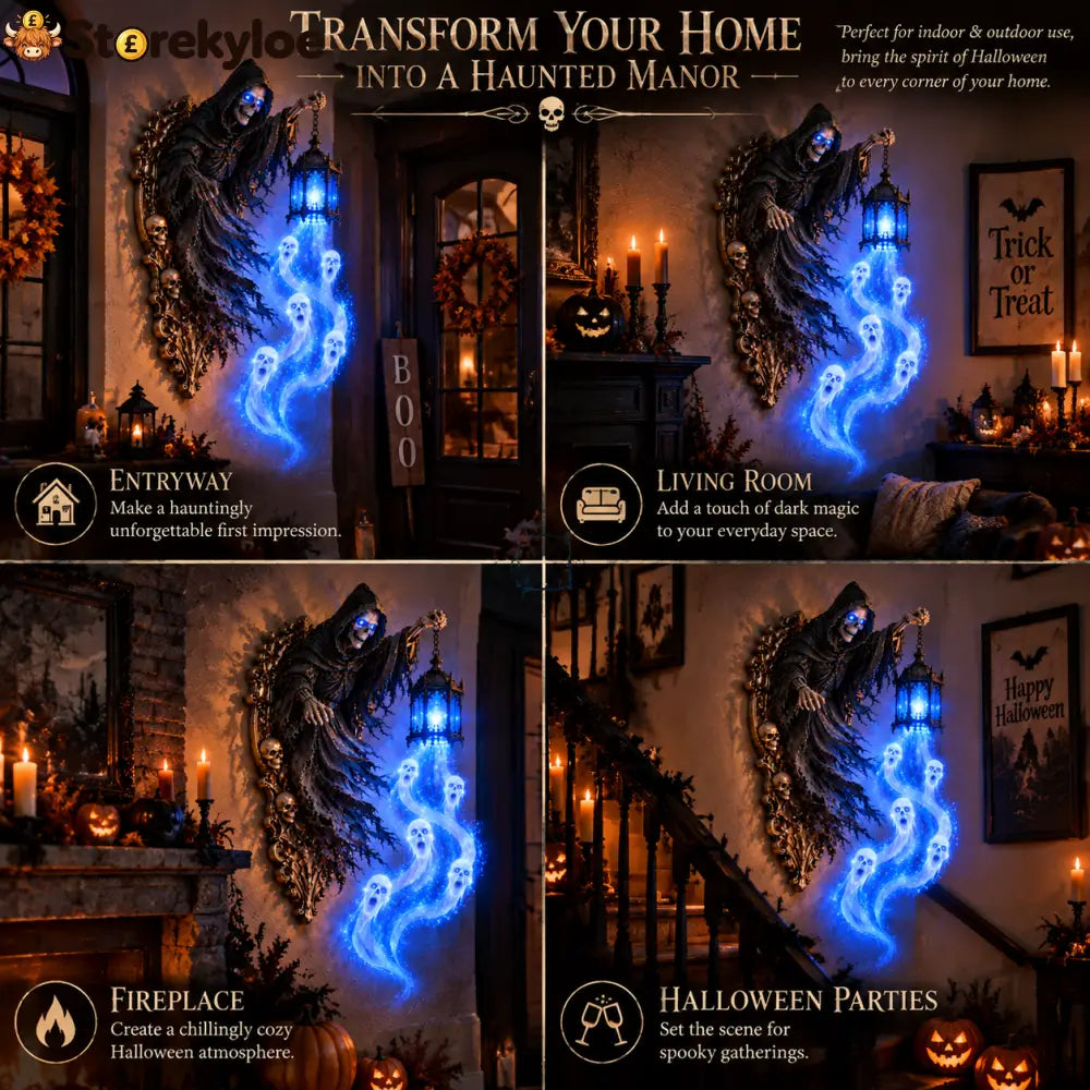 🎃 Last Day 50% OFF | Soul Harvester™ Haunted Lantern Wall Decor 👻