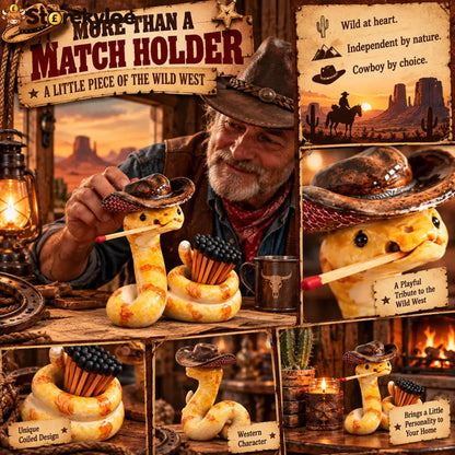 🔥LAST DAY 50% OFF🤠The Cowboy Rattler – Funny Western Match Holder🐍🔥 - 🐍 Snake Matchbox - 1 Pack