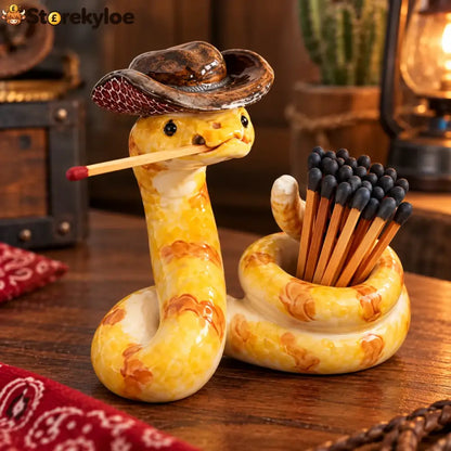 🔥LAST DAY 50% OFF🤠The Cowboy Rattler – Funny Western Match Holder🐍🔥 - 🐍 Snake Matchbox - 1 Pack