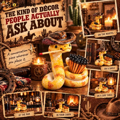 🔥LAST DAY 50% OFF🤠The Cowboy Rattler – Funny Western Match Holder🐍🔥 - 🐍 Snake Matchbox - 1 Pack