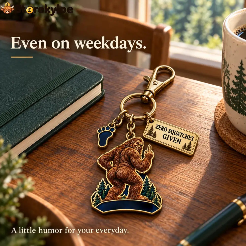 🔥Last Day 50% OFF ’To My Favorite Weirdo’ Funny Bigfoot Keychain & Gift Card Set 🌲🍑 - Sassy Gag Gift for Best Friends