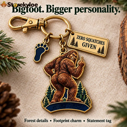 🔥Last Day 50% OFF ’To My Favorite Weirdo’ Funny Bigfoot Keychain & Gift Card Set 🌲🍑 - Sassy Gag Gift for Best Friends