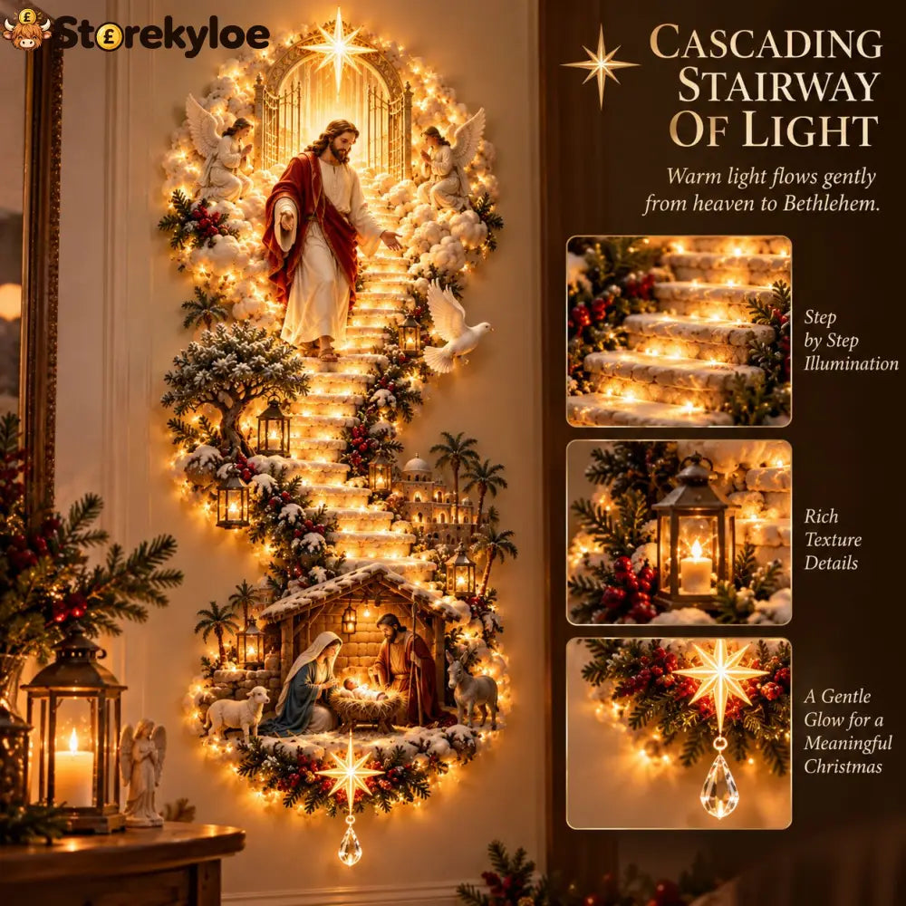 ✨ Last Day – 60% OFF!✨ Jesus Light of Heaven Christmas Wall Hanging✝️