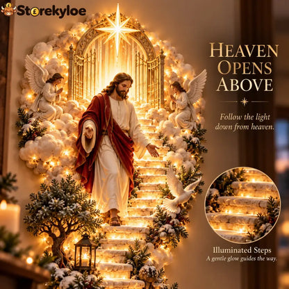 ✨ Last Day – 60% OFF!✨ Jesus Light of Heaven Christmas Wall Hanging✝️