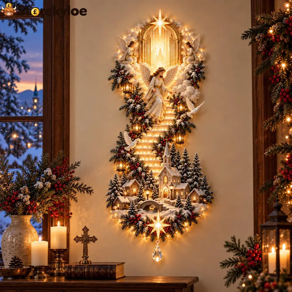✨ Last Day – 60% OFF!✨ Jesus Light of Heaven Christmas Wall Hanging✝️ - 👼 Angel / Buy 1