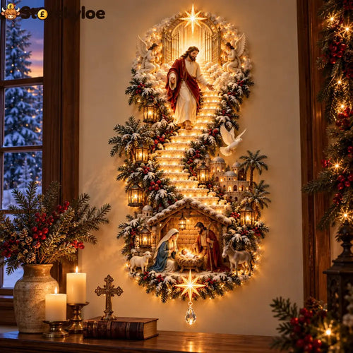 ✨ Last Day – 60% OFF!✨ Jesus Light of Heaven Christmas Wall Hanging✝️ - ✝️ Jesus / Buy 1