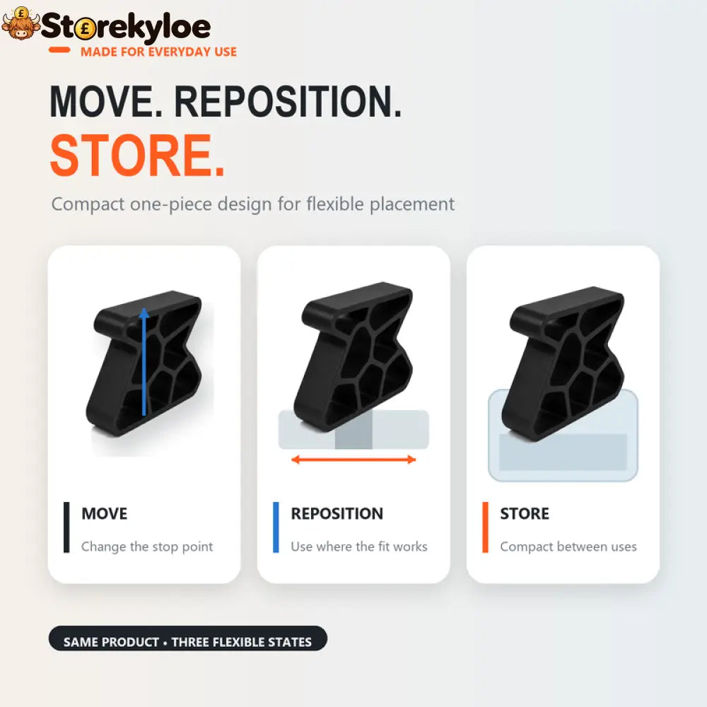 🔥Last Day-Buy 1 Get 2 Free!🚪✨ Less Slamming--Secure Track Door Stop - Home Decoration