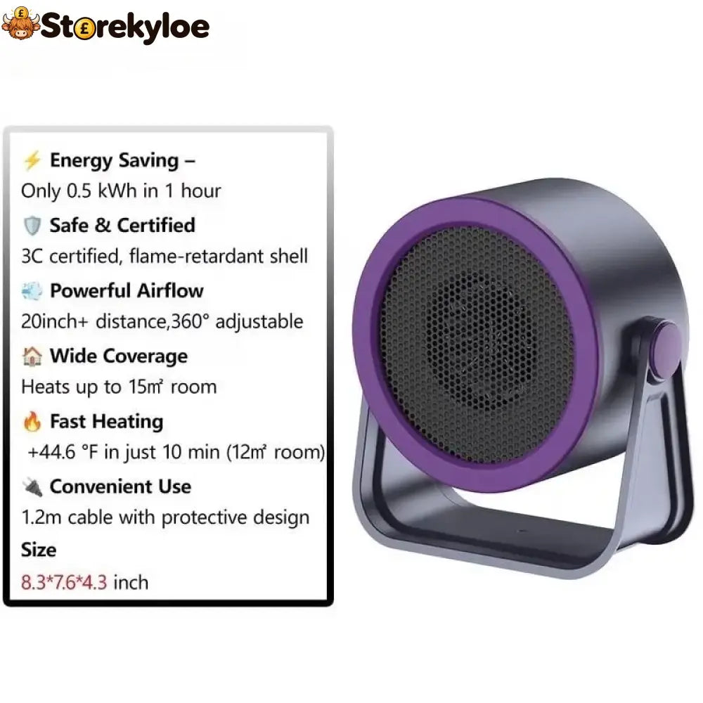 🎅LAST DAY SALE 50% OFF!!⚡50K+ SOLD!❄️2026 Portable Instant-Heat Heater – Outdoor & Desktop Mini Radiator - Purple