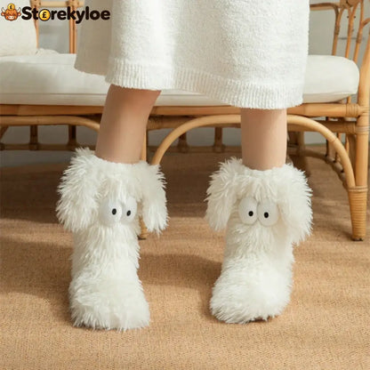 💗last Day Sale 50% Off⚡50k+ Sold💕women’s Plush Slippers Socks Floor Socks Winter Home Indoor Thickened Fleece-lined